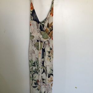 Spaghetti strap floral romper